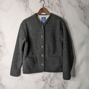 Kühl Alf vintage fleece cardigan sweater jacket Coar gray Wool Womens Smqll